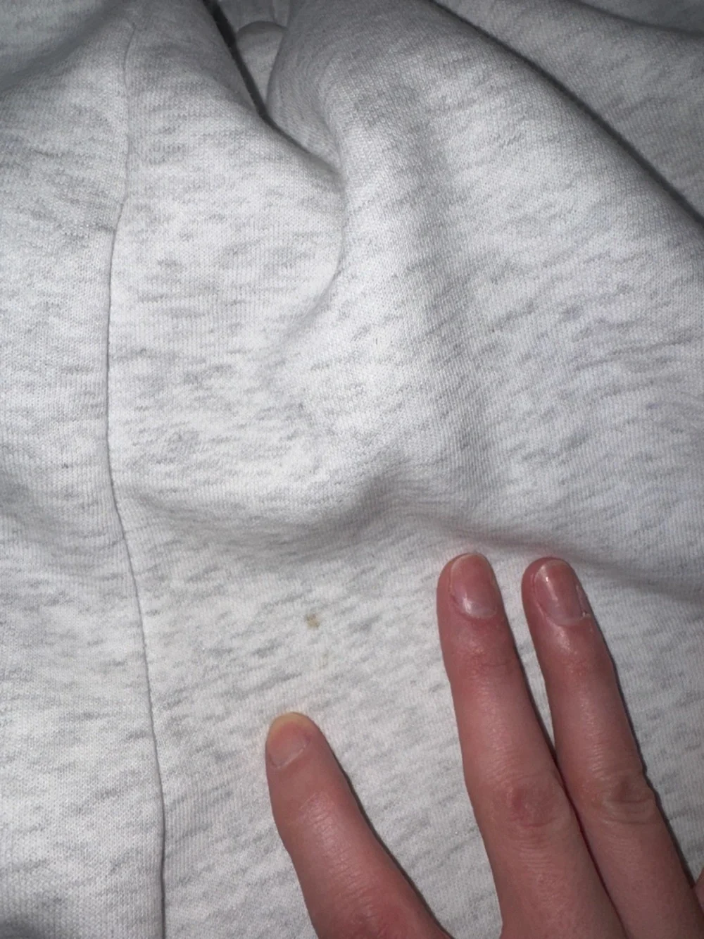 White Fox Boutique Light Heather Gray Joggers with Blue Logo - Picture 5 of 5